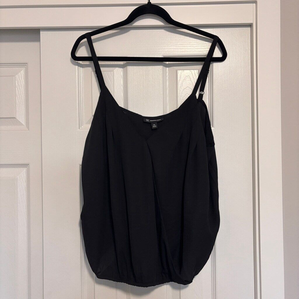 I.N.C. International Concepts Women's XXL Black V-Neck Chiffon Camisole NWT - Picture 2 of 4